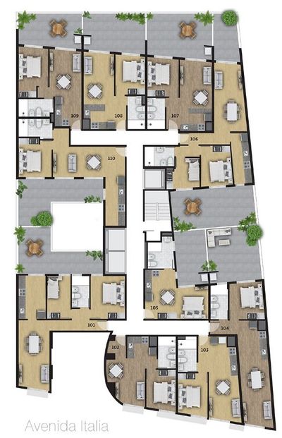 Plano Piso 1 — ONN Avenida