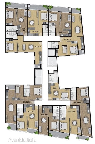 Plano Piso 8 - 10 — ONN Avenida