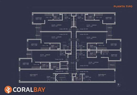 Plano Planta Tipo — Coral Bay