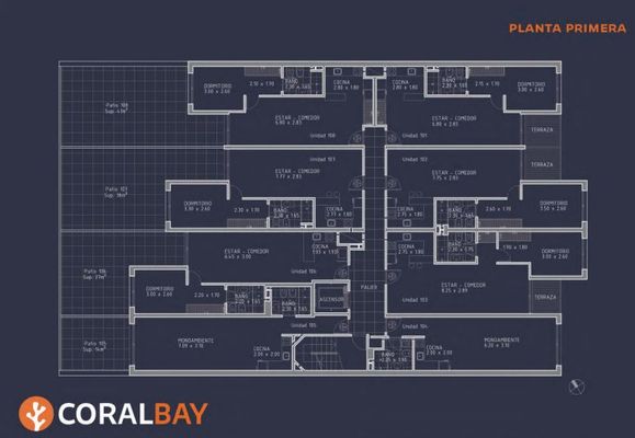Plano Planta Primera — Coral Bay