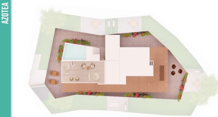 Plano Azotea — Jardines de Rodó