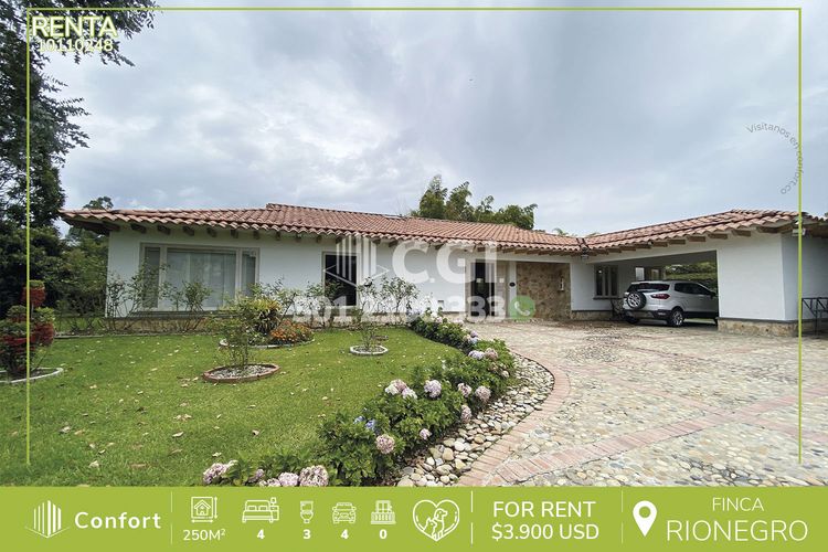 Finca en  Arriendo en Rionegro - Imagen 1