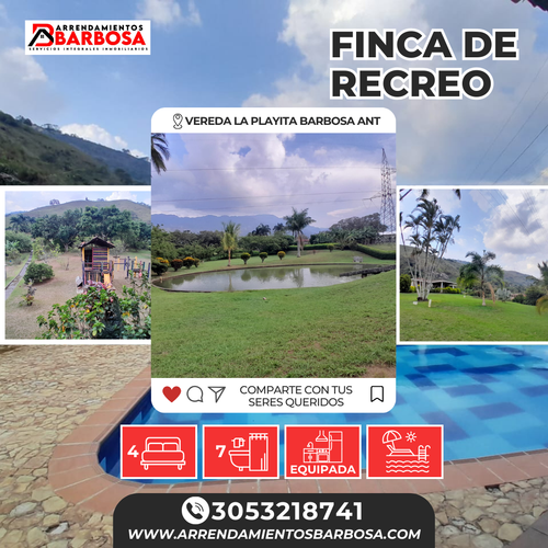 Finca en  Arriendo en La playa, Barbosa - Imagen 1