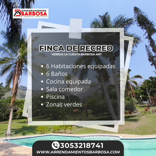 Finca en  Arriendo en La playa, Barbosa - Miniatura 10
