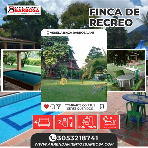 Finca en  Arriendo en Isaza, Barbosa - Imagen 1