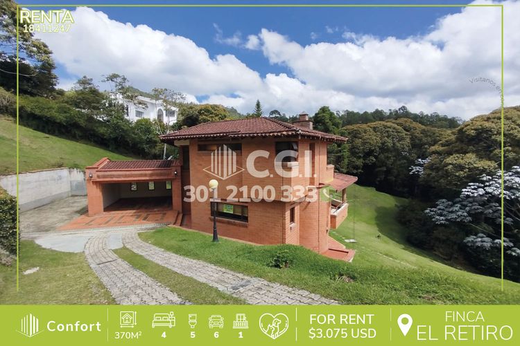 Finca en  Arriendo en Vía Las Palmas, El Retiro - Imagen 1