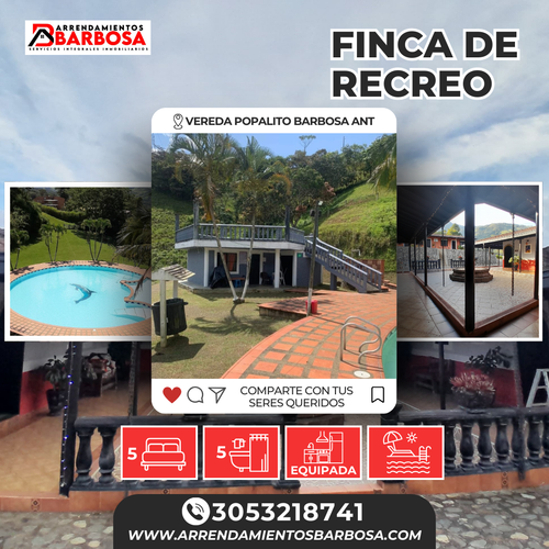 Finca en  Arriendo en Popalito, Barbosa - Imagen 1