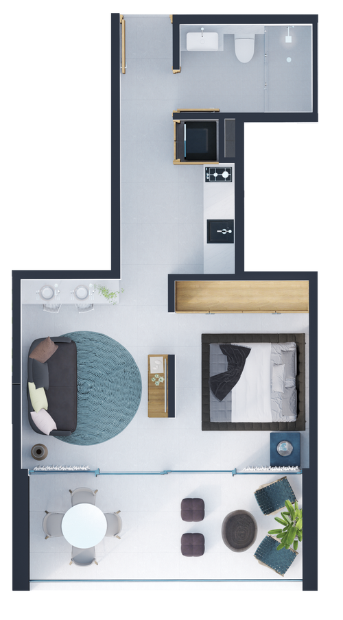 Apartaestudio en venta en Bocagrande, Cartagena - Miniatura 13