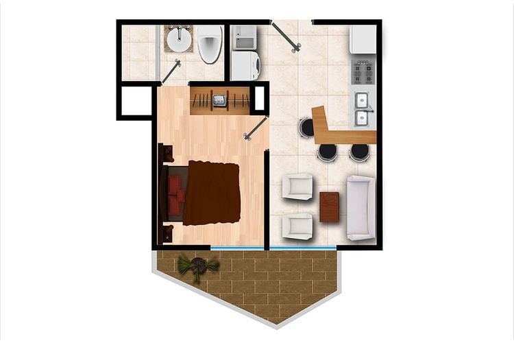 Apartaestudio en  Arriendo en Ub. los tulipanes, Armenia - Miniatura 3