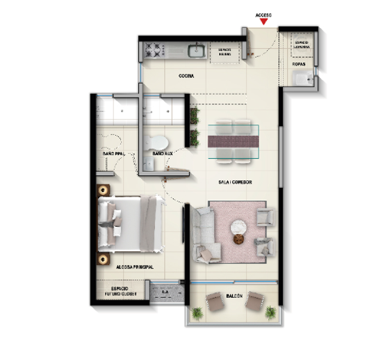 Ciudad del Parque Los Flamencos, Apartamentos en Venta en Soledad - Miniatura 7