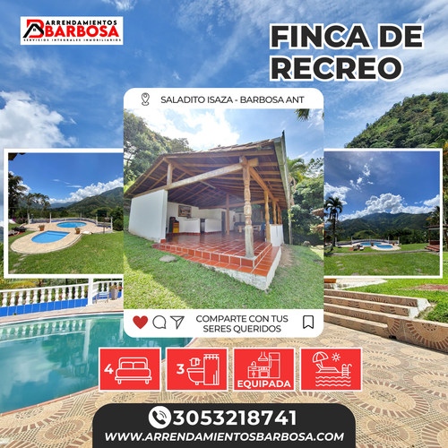 Finca en  Arriendo en Isaza, Barbosa - Imagen 1