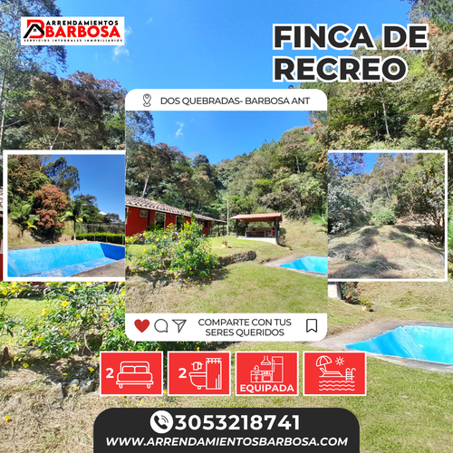 Finca en  Arriendo en Dos quebradas, Barbosa - Imagen 1