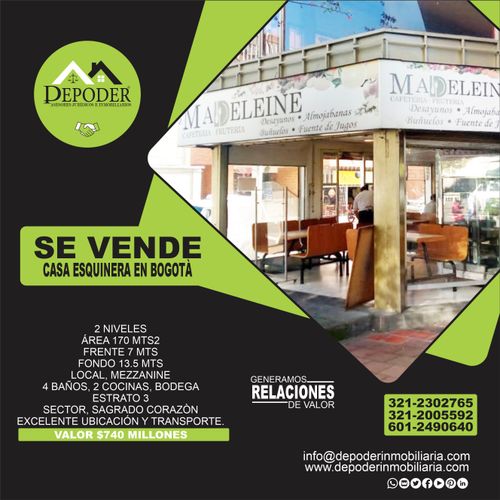 Local en  Venta en Sagrado corazon, Bogotá - Imagen 1