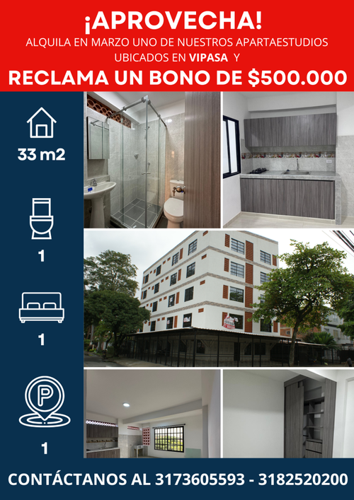 Apartaestudio en  Arriendo en Vipasa, Cali - Imagen 1