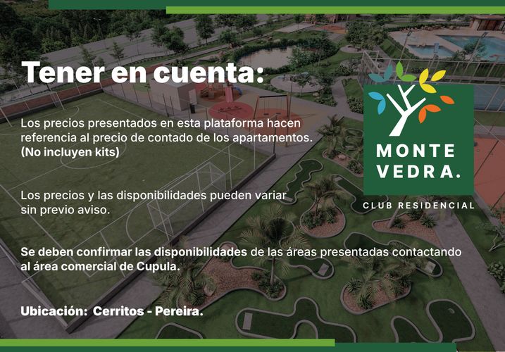 MONTEVEDRA CLUB RESIDENCIAL, Apartamentos en Venta en Galicia, Pereira - Miniatura 11