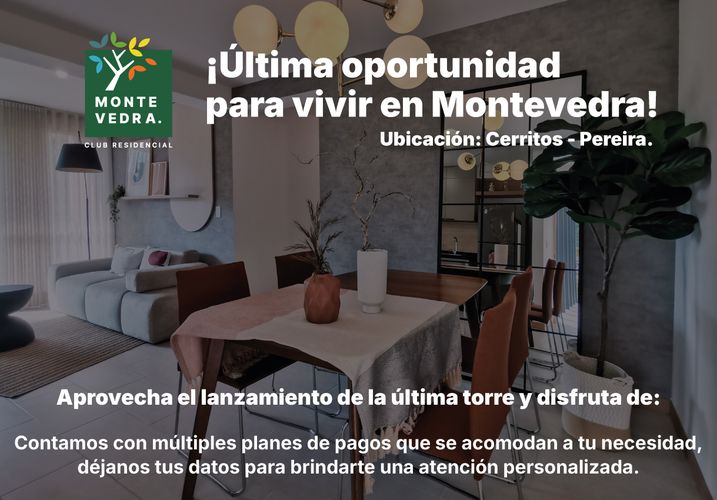MONTEVEDRA CLUB RESIDENCIAL, Apartamentos en Venta en Galicia, Pereira - Miniatura 12
