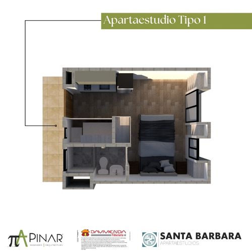 Apartaestudio en Venta en Santa barbara centro, Bogotá - Miniatura 4