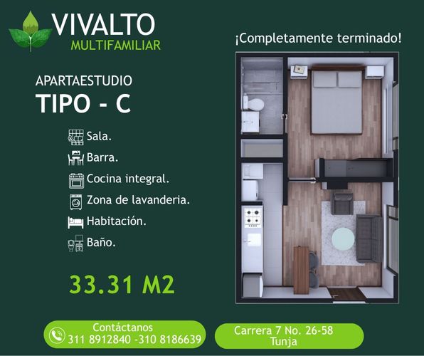 Apartaestudio en Venta en Tunja - Miniatura 3