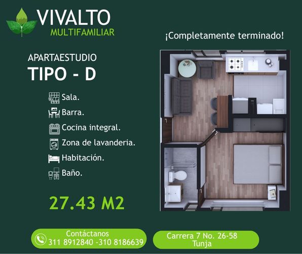 Apartaestudio en Venta en Tunja - Miniatura 4