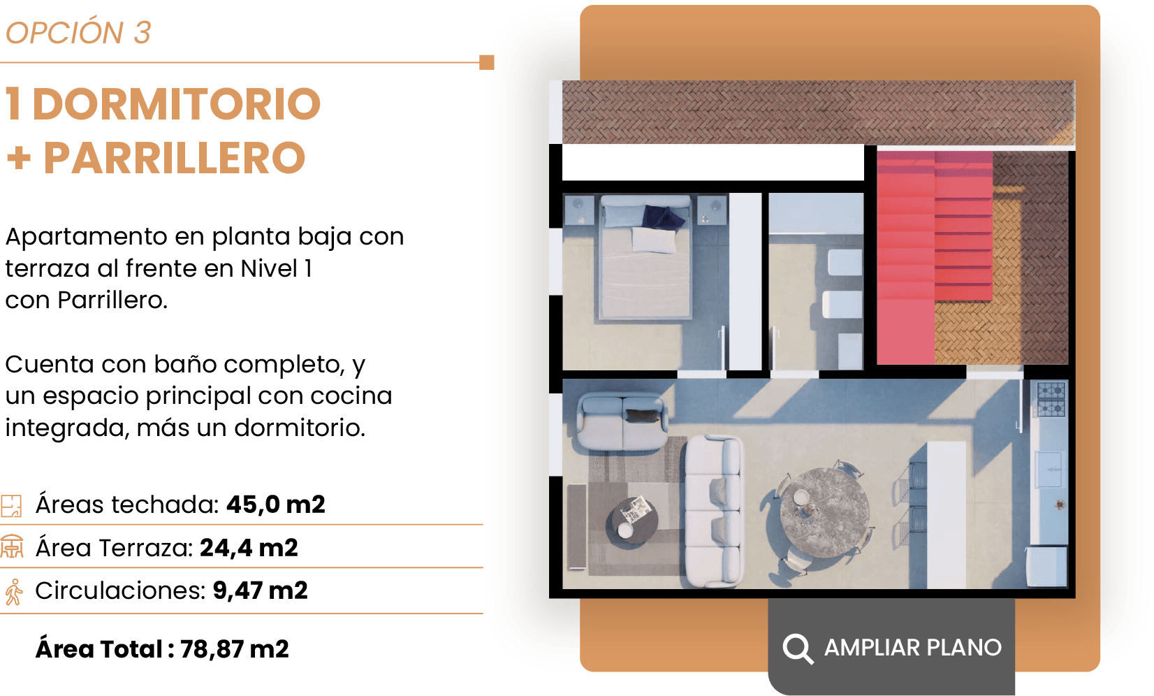 1 dormitorio