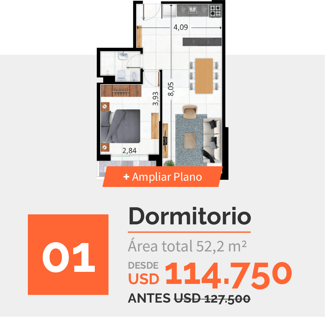 1 dormitorio