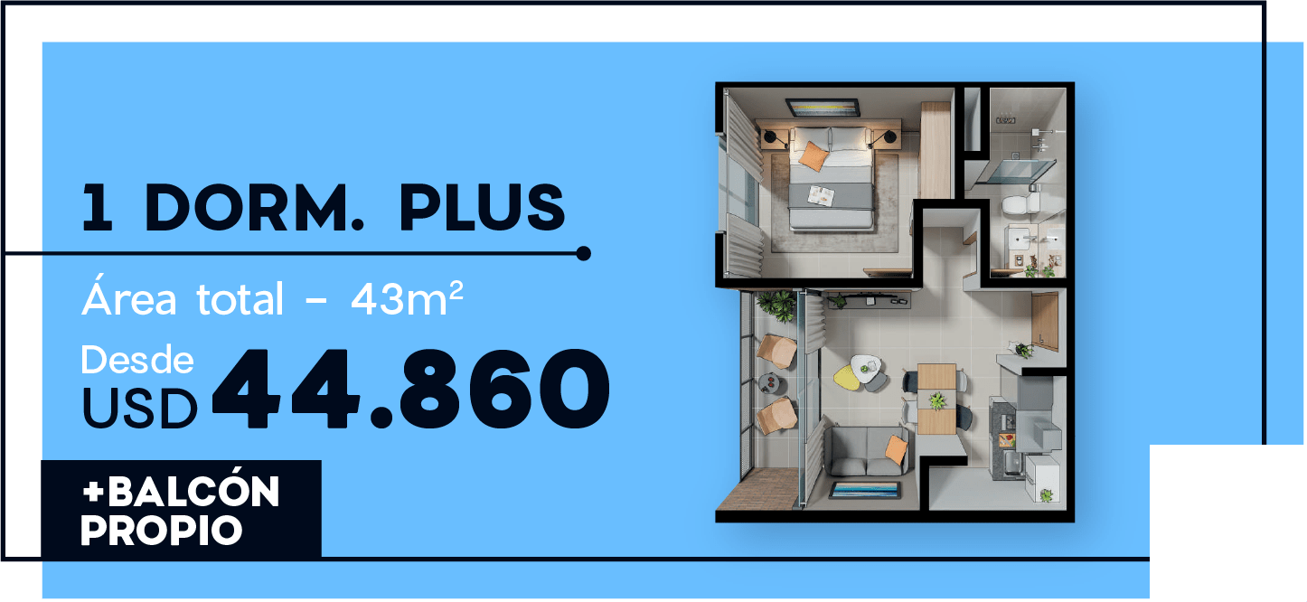 1 dormitorio plus