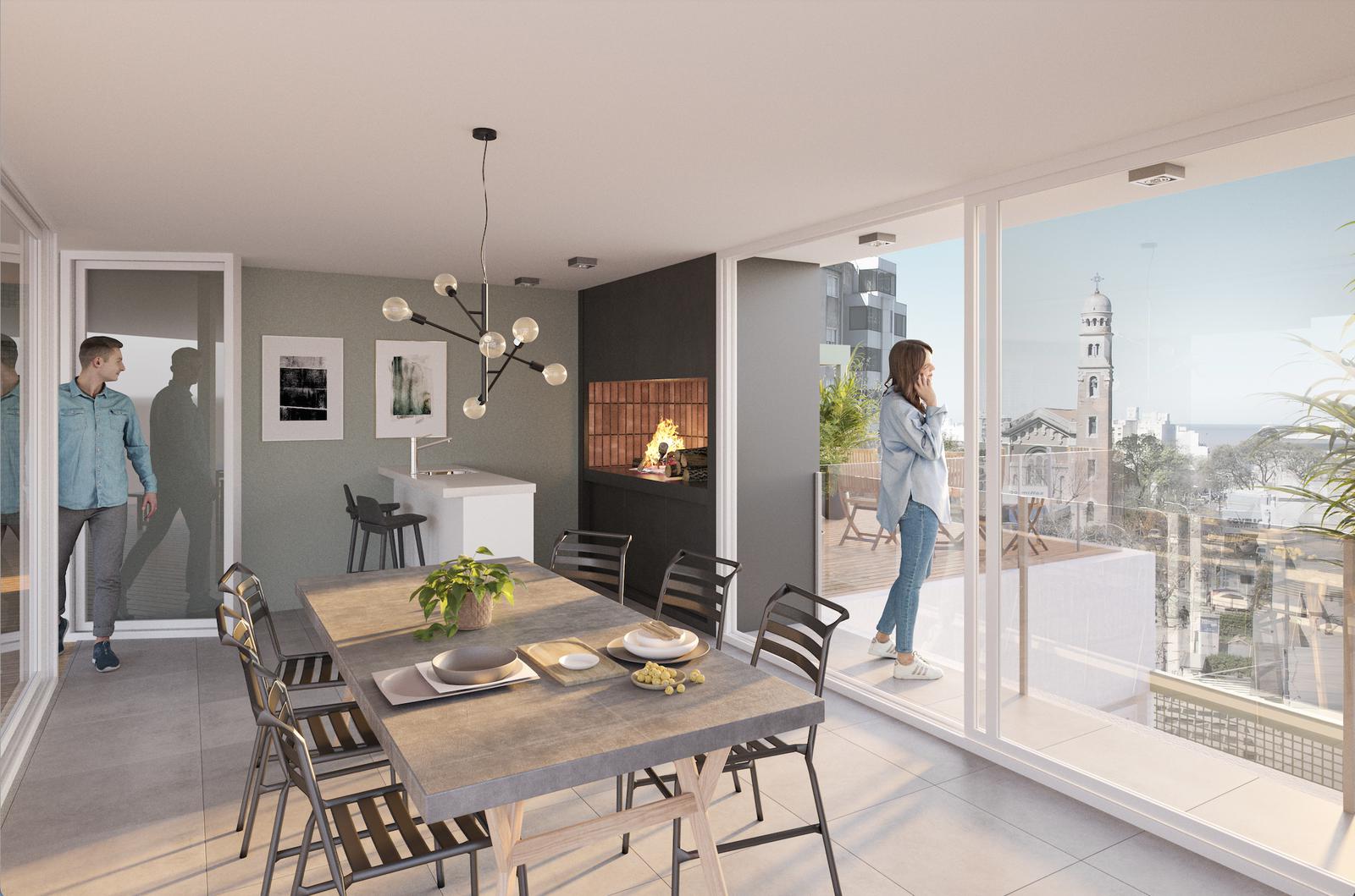 Departamento en Venta 1 Dormitorio Barbacoas Piscina Punta Carretas – pohled 5