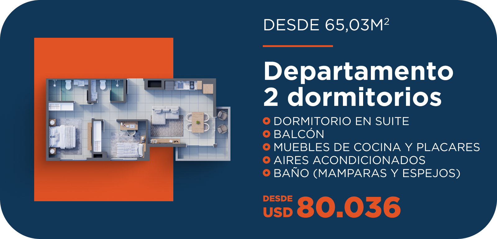 Dpto 2 dormitorios