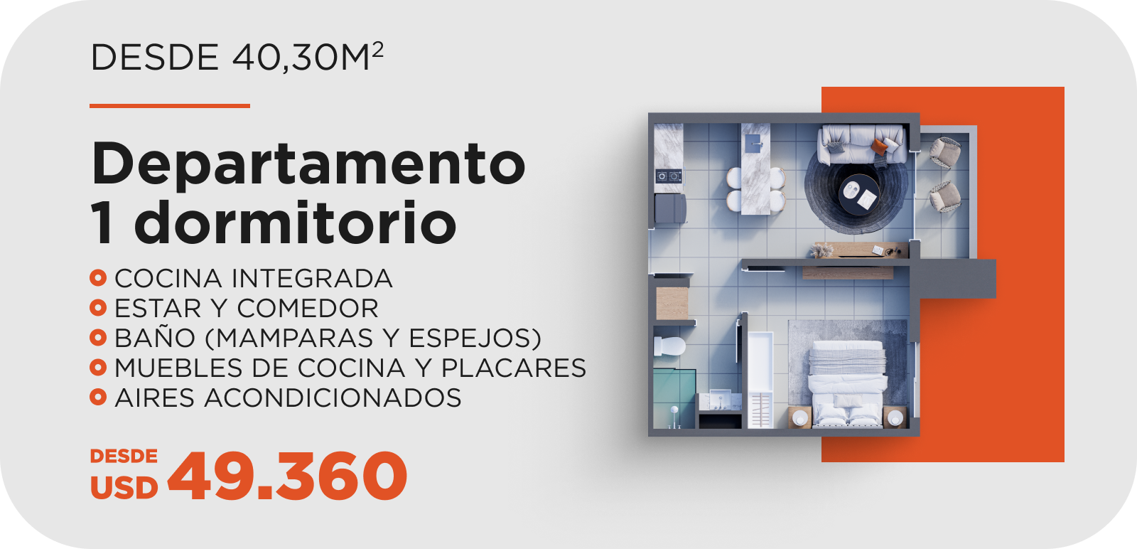 Dpto 2 dormitorios