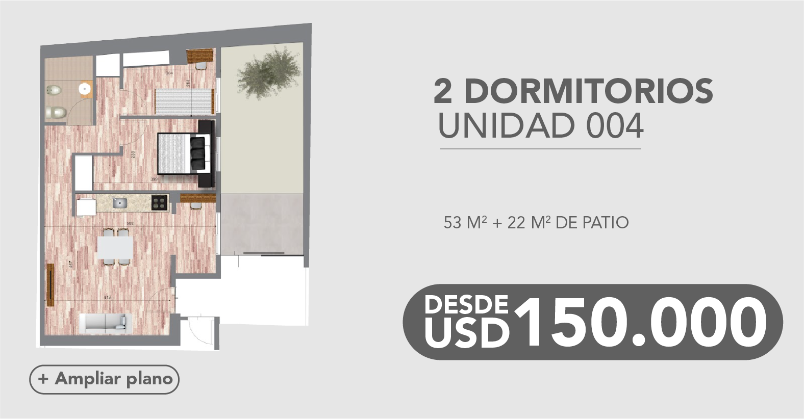 Dpto 2 dormitorios