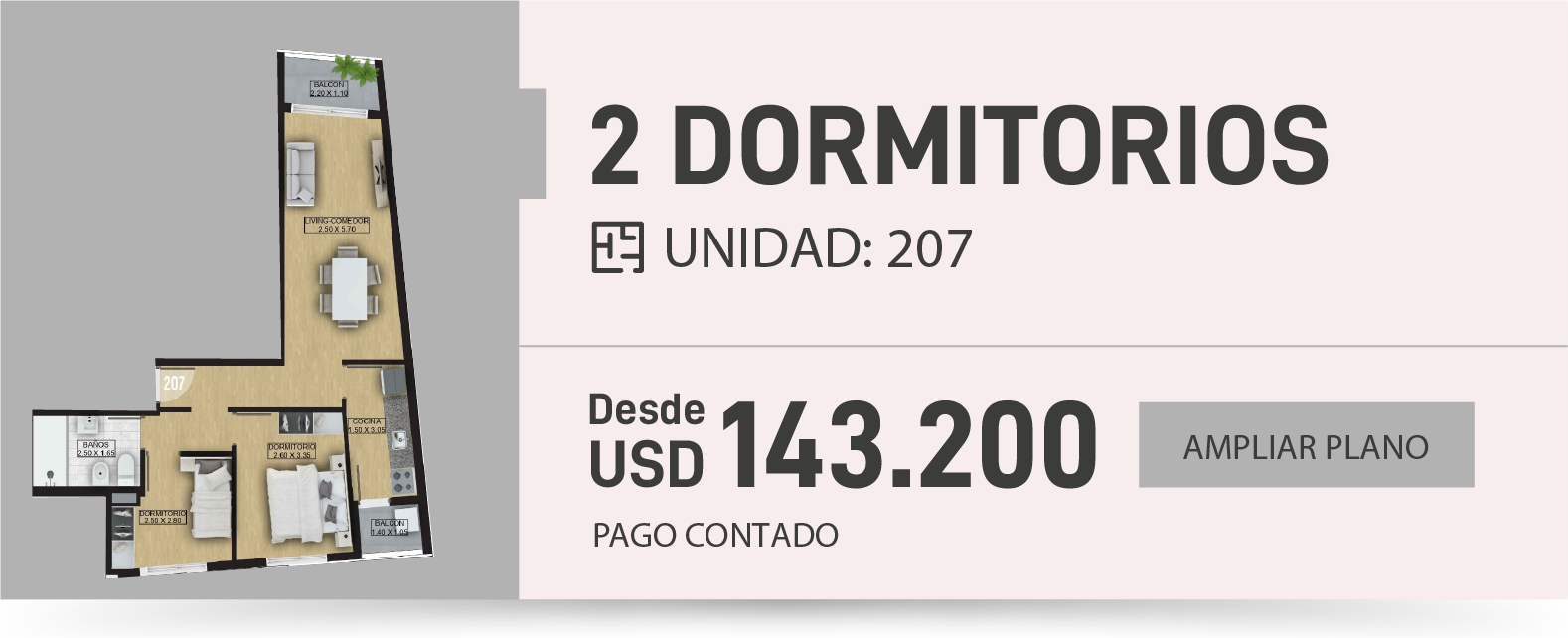 Dpto 1 dormitorio