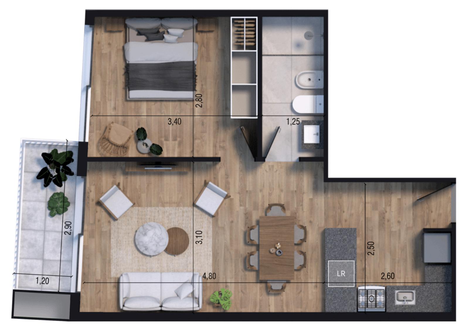 Apartamento Venta Apartamento 1 Dormitorio Garaje Amenities - Ansicht 3