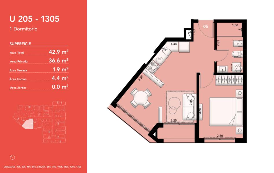 Venta Apartamento 1 Dormitorio en Tres Cruces Amenities Garaje - Ansicht 2