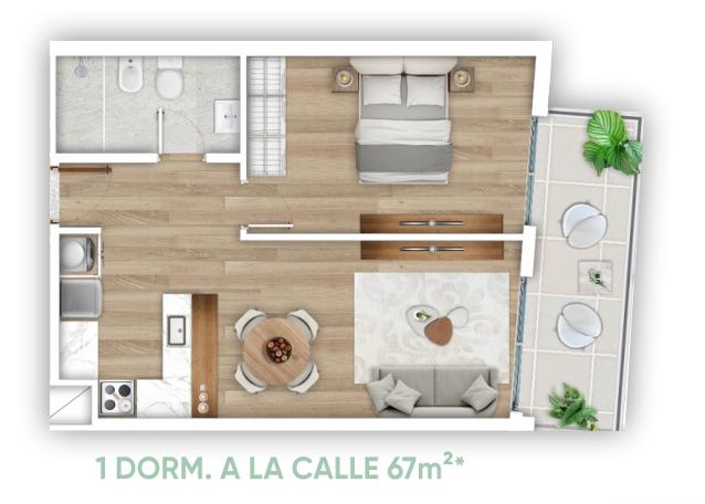 Venta Apartamento 1 Dormitorio Balcón Piscina Cancha Futbol - Basket Amenities - La Blanqueada – pohled 2