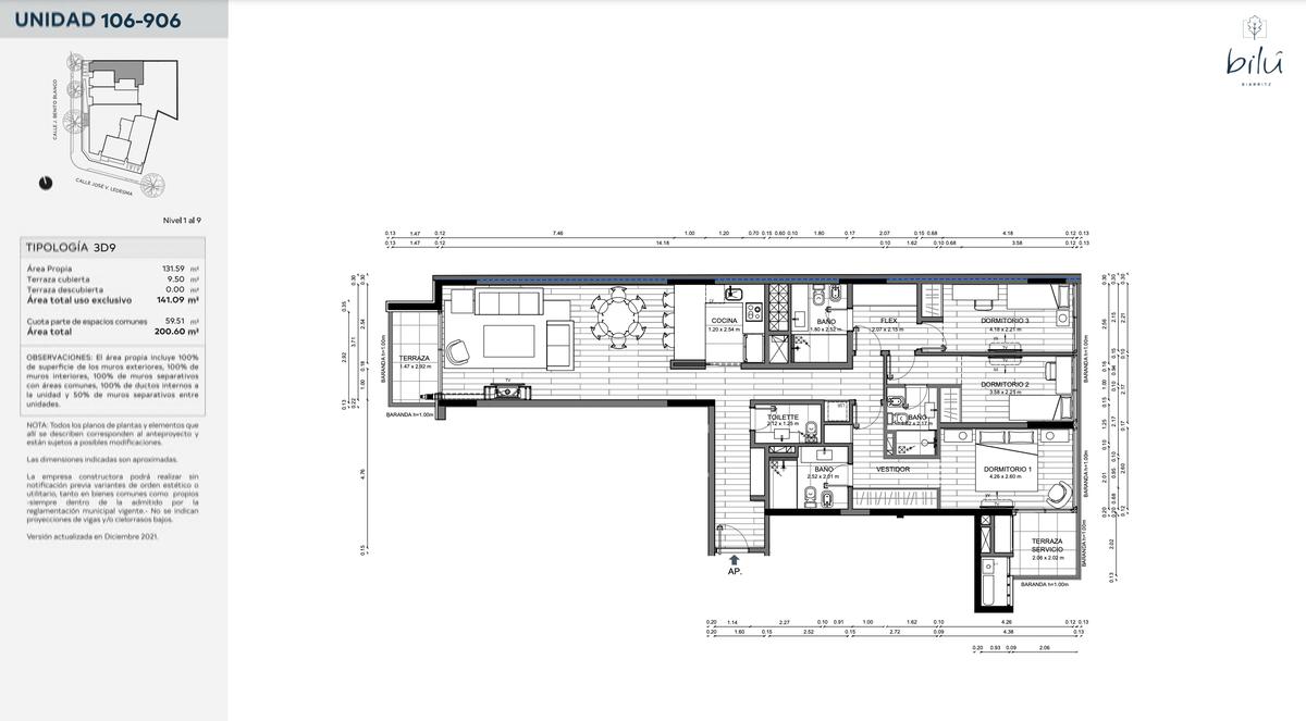 Venta Departamento 3 Dormitorios Suite - Villa Biarritz - Widok 3