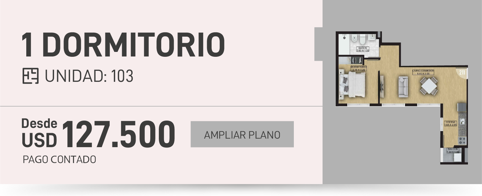 Dpto 2 dormitorios