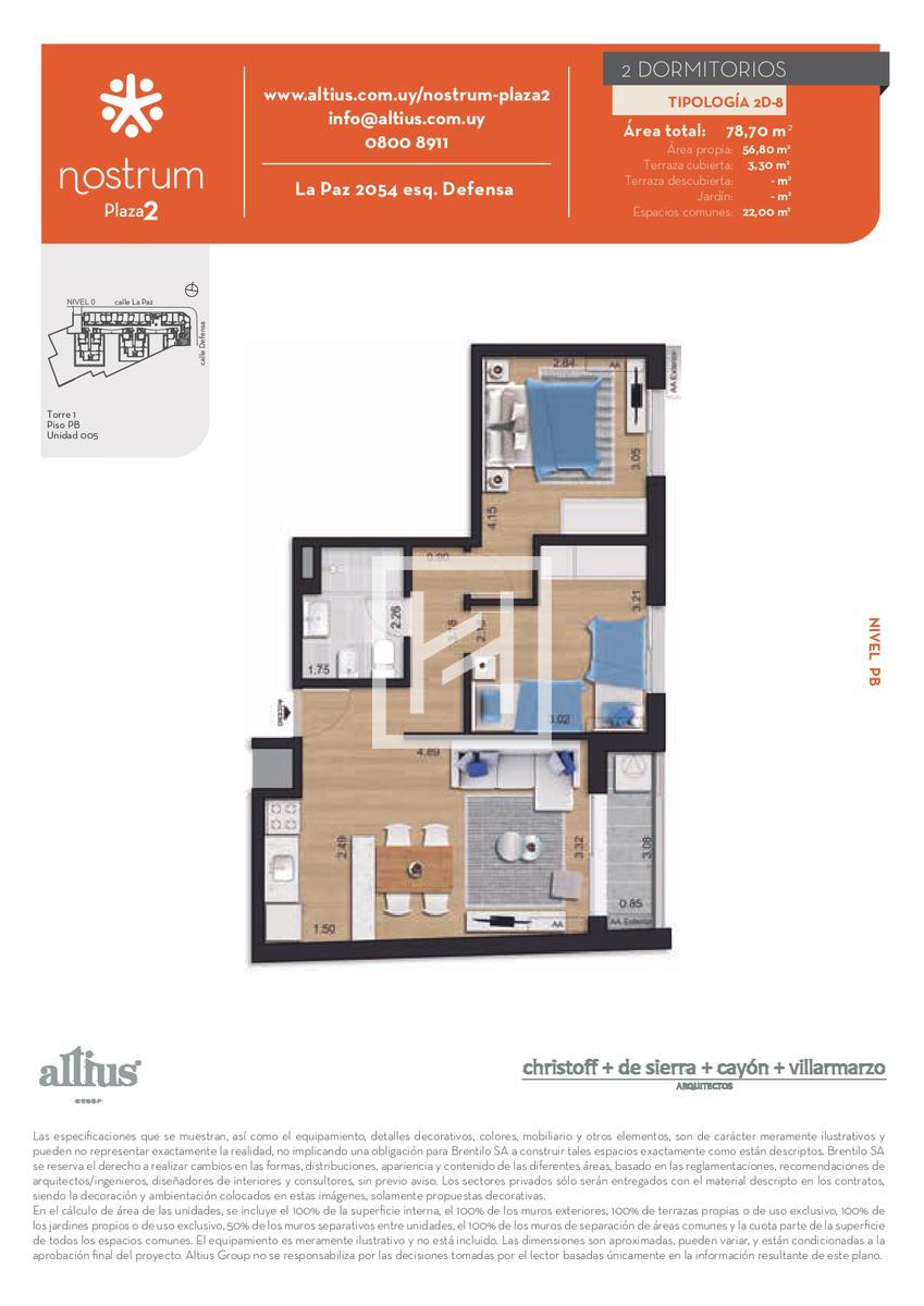 Nostrum Plaza 2 (005) - Venta Apartamento 2 Dormitorios en Tres Cruces - A Estrenar! – pohled 2
