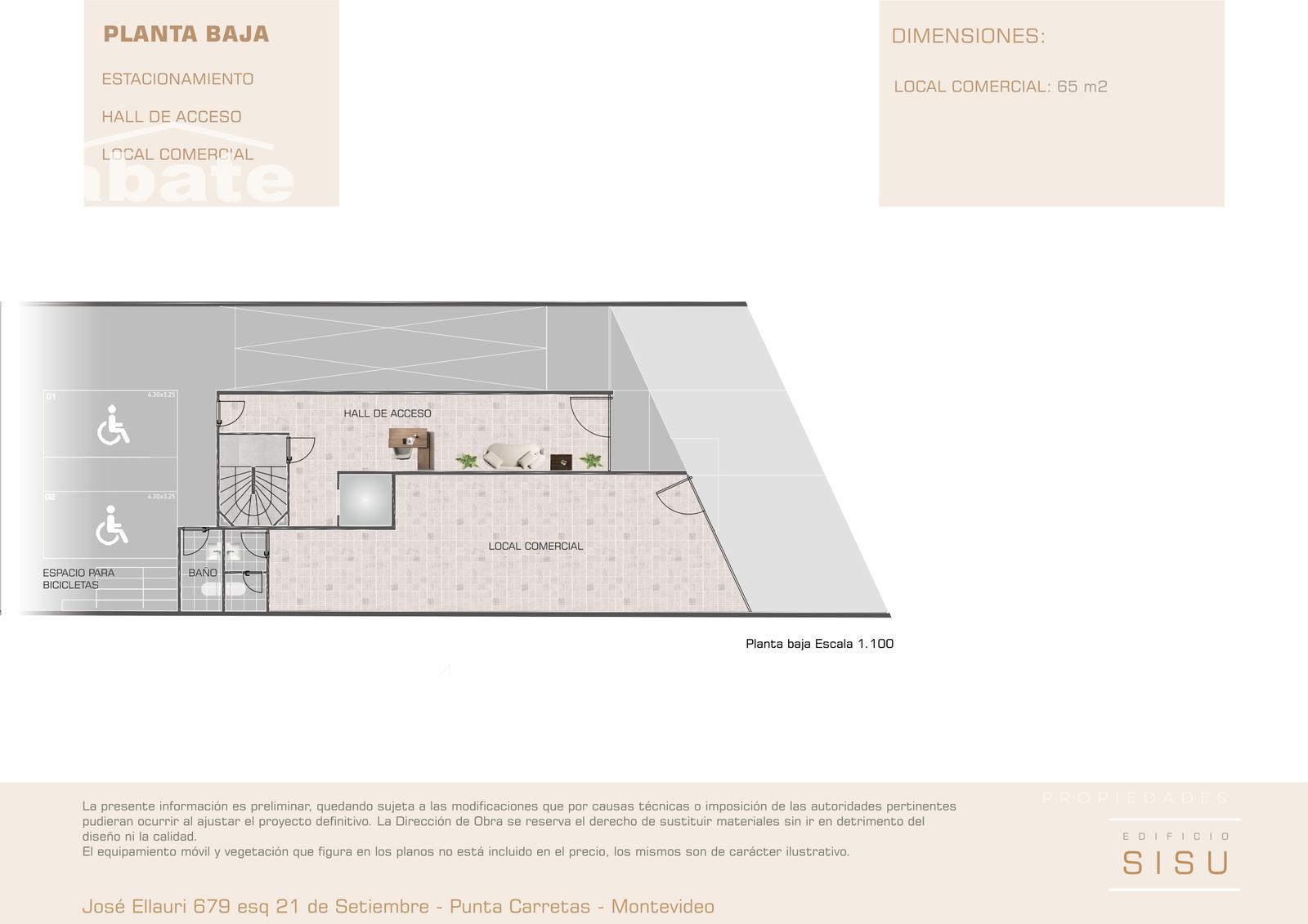 Venta apartamento de 1 dormitorio en Punta Carretas - Ansicht 4