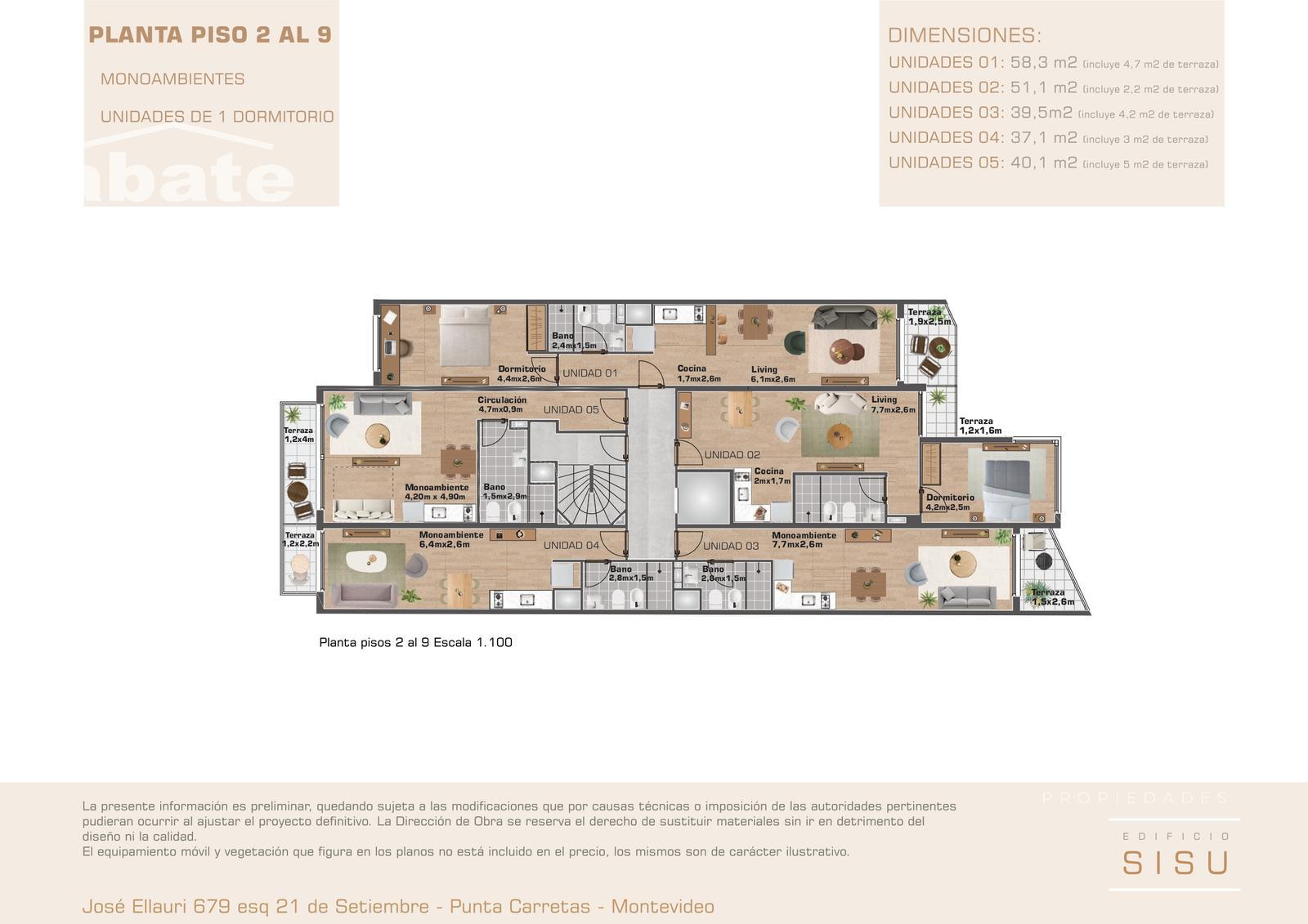 Venta apartamento de 1 dormitorio en Punta Carretas - Ansicht 6