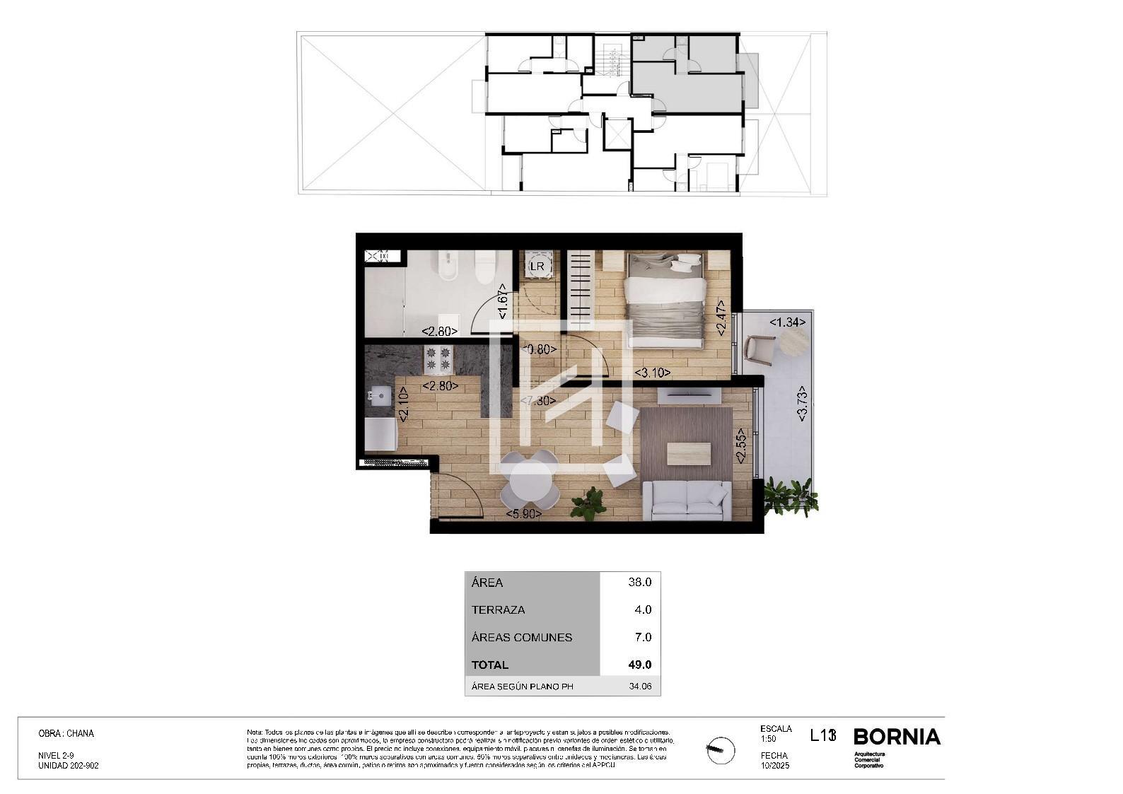 Genaro Chaná (702) - Venta Apartamento 1 Dormitorio en Cordón - Estrena 2028! - Vista 2
