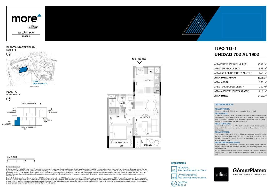 More Atlántico (T3 - 1102) - Venta Apartamento 1 Dormitorio en Punta del Este - Estrena 2029! – pohled 2
