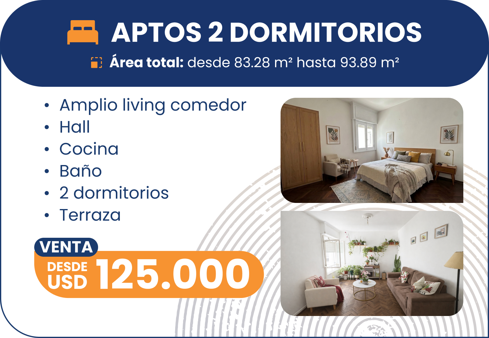 Apartamento 2 dormitorios