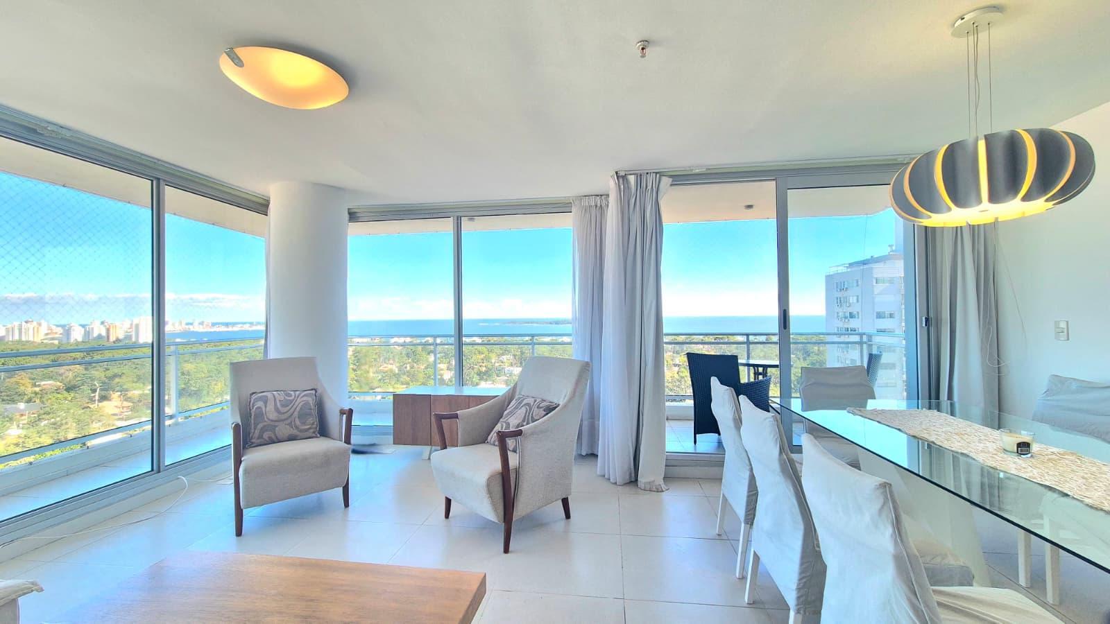 Alquiler Invernal Apartamento 3 Dormitorios con Vista al mar Punta del Este - Vista 5