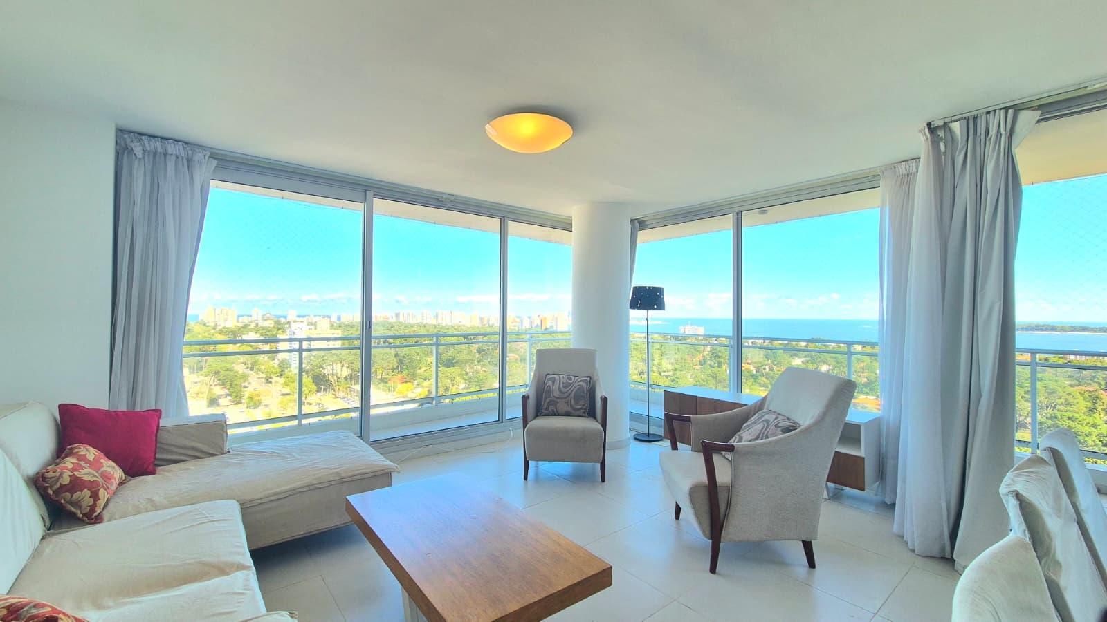 Alquiler Invernal Apartamento 3 Dormitorios con Vista al mar Punta del Este - Vista 6