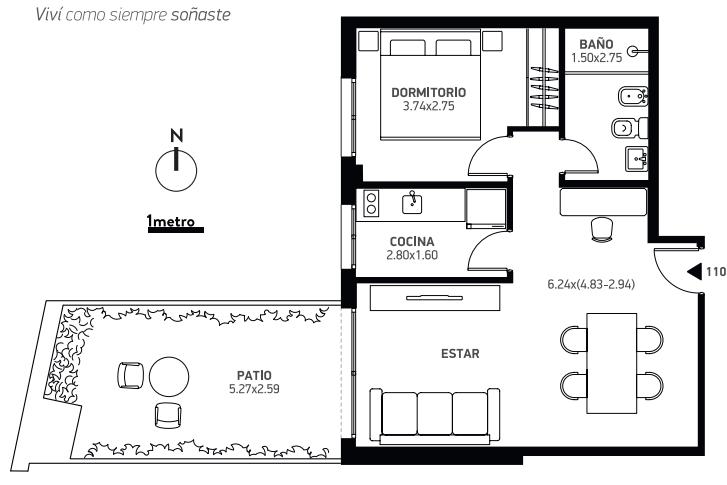 Venta apartamento un dormitorio con patio en Malvin-Con renta- - Aanzicht 6