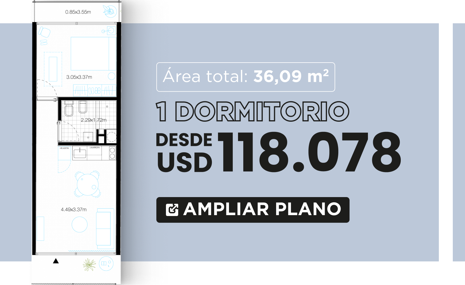 Dpto 1 dormitorio