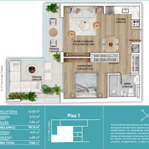 Venta Apartamento De 1 Dormitorio Y Terraza. Zona Cordón!