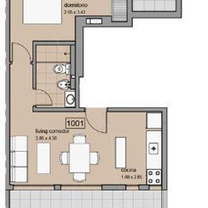 Venta Apartamento 1 Dormitorio Con 2 Terrazas  Centro Montevideo