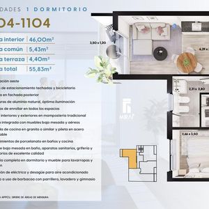 Venta Apartamento 1 Dormitorio Y Terraza. Cordón Sur! Entrega Abril 2026!