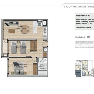 Venta Apartamento 2 Dormitorios, Frente, Balcón, Amenities. Zona Centro. Entrega 2027!